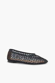 ALBA BALLET FLAT BLACK NETTING