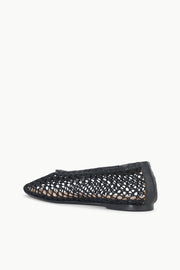ALBA BALLET FLAT BLACK NETTING