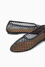ALBA BALLET FLAT BLACK NETTING