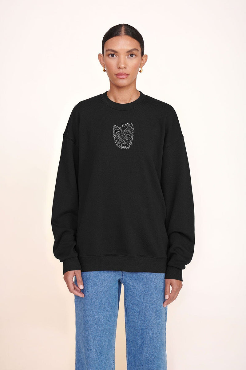 CUSTOM STAUD x C.BONZ OVERSIZED SWEATSHIRT BLACK