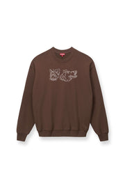 CUSTOM STAUD x C.BONZ OVERSIZED SWEATSHIRT BROWN
