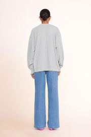 CUSTOM STAUD x C.BONZ OVERSIZED SWEATSHIRT GREY
