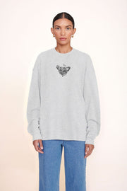 CUSTOM STAUD x C.BONZ OVERSIZED SWEATSHIRT GREY