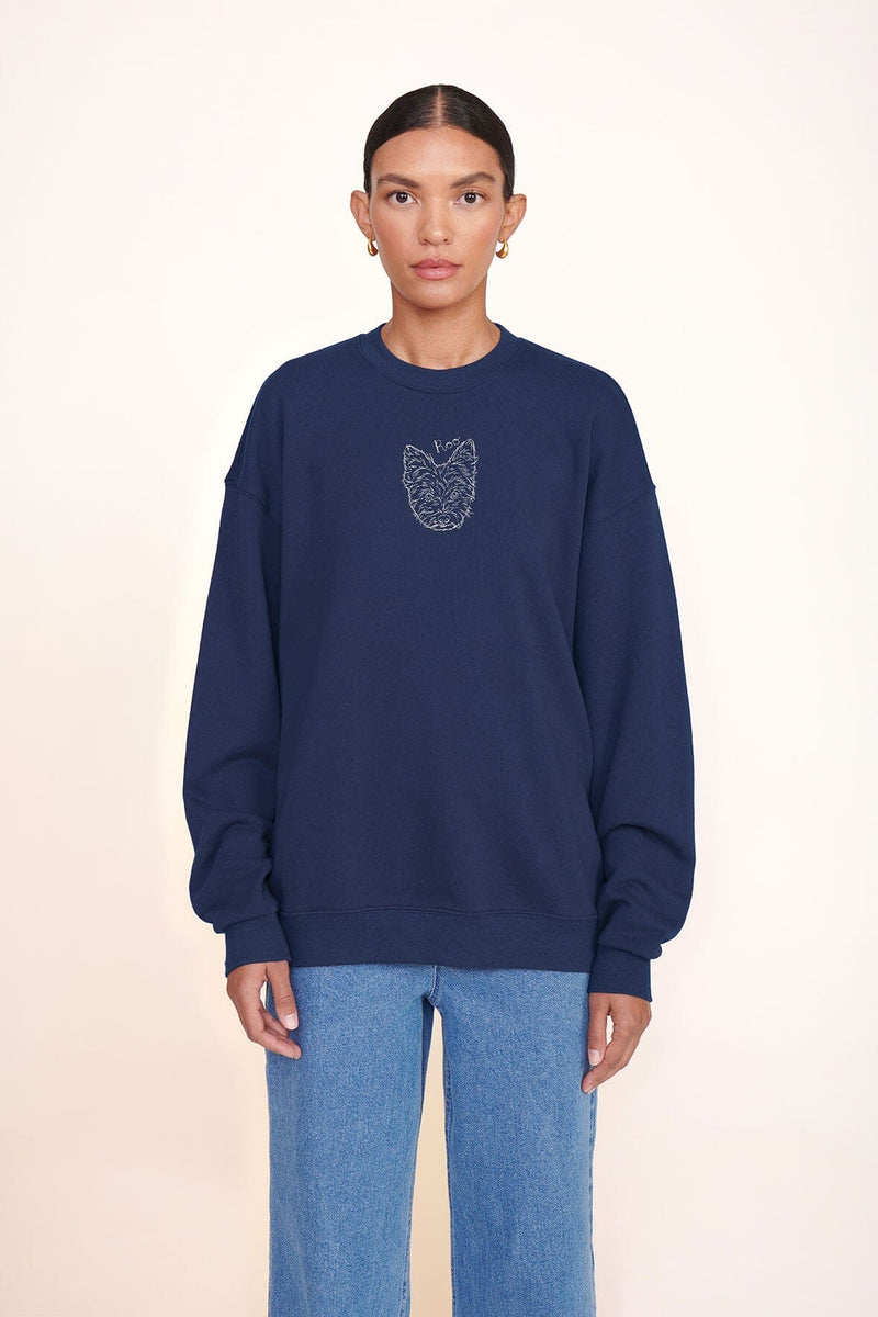 CUSTOM STAUD x C.BONZ OVERSIZED SWEATSHIRT NAVY