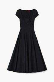 SHORT SLEEVE WELLS DRESS BLACK