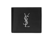 Saint Laurent Cassandre East/West Wallet Silver Logo Black