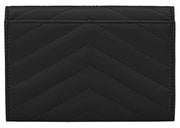 Saint Laurent Cassandre Grain De Poudre Envelope Wallet Small Noir