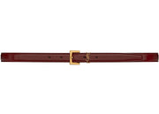 Saint Laurent Cassandre Leather Belt Red Agate