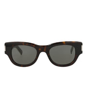 Saint Laurent Cat Eye-Frame Recycled Acetate Sunglasses Havana Crystal Grey (SL573-30014070-002)