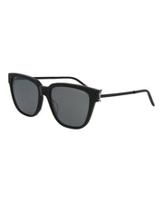 Saint Laurent Cat Eye Sunglasses Black/Black/Silver (SLM48S-30007876-003)