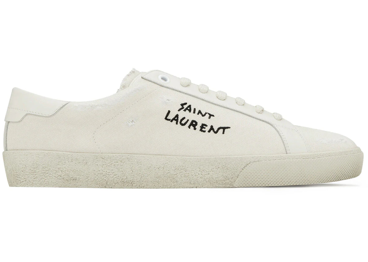 Saint Laurent Court Classic SL/06 Low Distressed Cream (Women's)