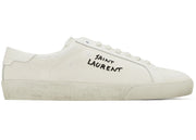 Saint Laurent Court Classic SL/06 Low Distressed Cream (Women's)