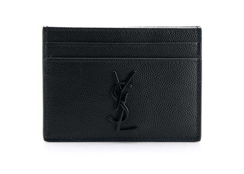 Saint Laurent Logo Monogram Card Holder Black