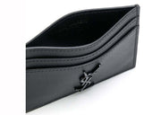 Saint Laurent Logo Monogram Card Holder Black