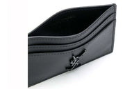 Saint Laurent Logo Monogram Card Holder Black