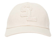 Saint Laurent Logo Patch Baseball Cap Beige