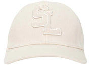 Saint Laurent Logo Patch Baseball Cap Beige