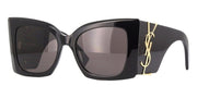 Saint Laurent Oversized Sunglasses Black/Black (SL-M119-BLAZE-001)