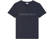 Saint Laurent Reverse Logo T-Shirt Navy