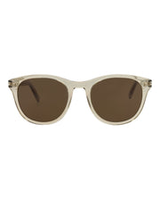 Saint Laurent Round-Frame Acetate Sunglasses Yellow Yellow Brown (SL401-30009335-008)