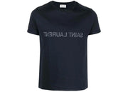 Saint Laurent Round Neck T-Shirt Marine/Naturel