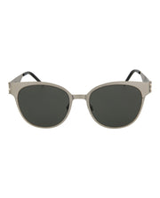 Saint Laurent Round Oval Sunglasses Silver/Silver/Grey (SLM42-30007184-005)