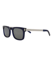 Saint Laurent Square Rectangle Sunglasses Blue/Silver (SL581-30014111-006)