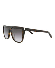 Saint Laurent Square Rectangle Sunglasses Havana/Havana/Grey (SL1F-30006302-003)