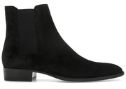 Saint Laurent Wyatt Chelsea Boot Black Suede
