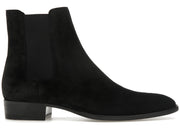 Saint Laurent Wyatt Chelsea Boot Black Suede