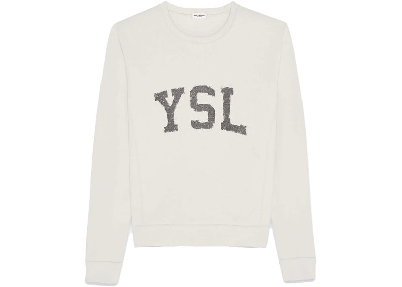 Saint Laurent YSL Vintage Sweatshirt Dirty Ecru
