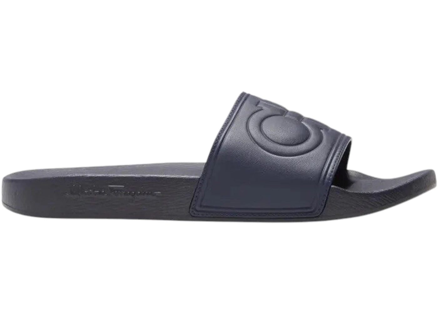Salvatore Ferragamo Groove 9 Slide Blue Marine