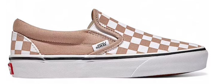 Vans Classic Slip-On Checkerboard Warm Taupe Brown White
