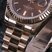 Seikojust Daydate Rose Gold Chocolate
