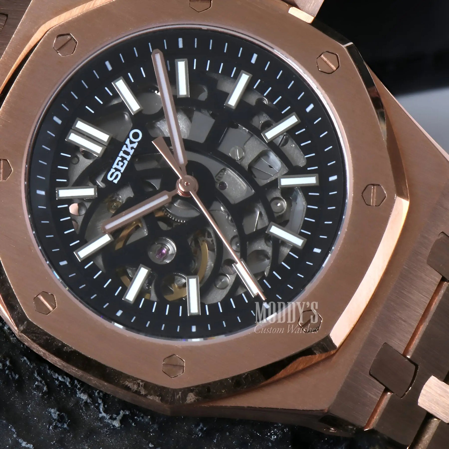 Royal Seikoak Rose Gold Skeleton