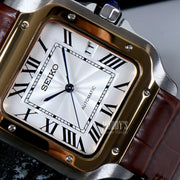 Santeiko White Brown Leather
