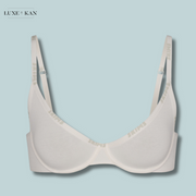 SKIMS Logo Underwire Demi Bra in Stretch-cotton