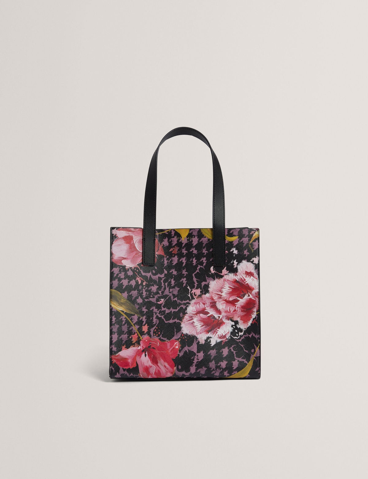Ted Baker Tuliia Floral Check Pu Small Icon Tote Bag Women's