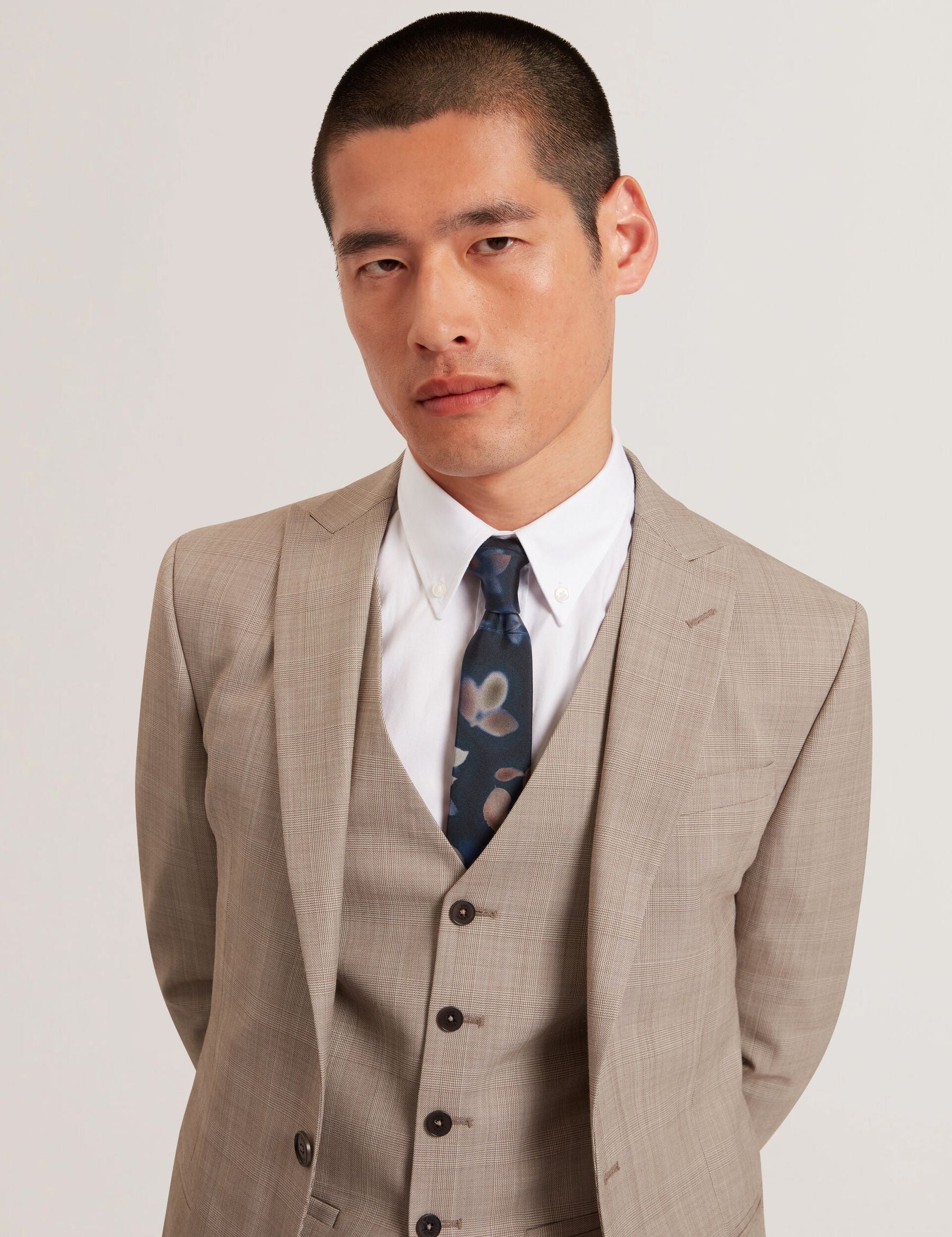 Ted Baker Silvano Photographic Leaf Print Silk Tie
