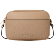 Michael Kors Jet Set Small Signature Logo Camera Crossbody Bag Camel