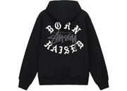 Stussy Born x Raised Logo Zip Hoodie Black