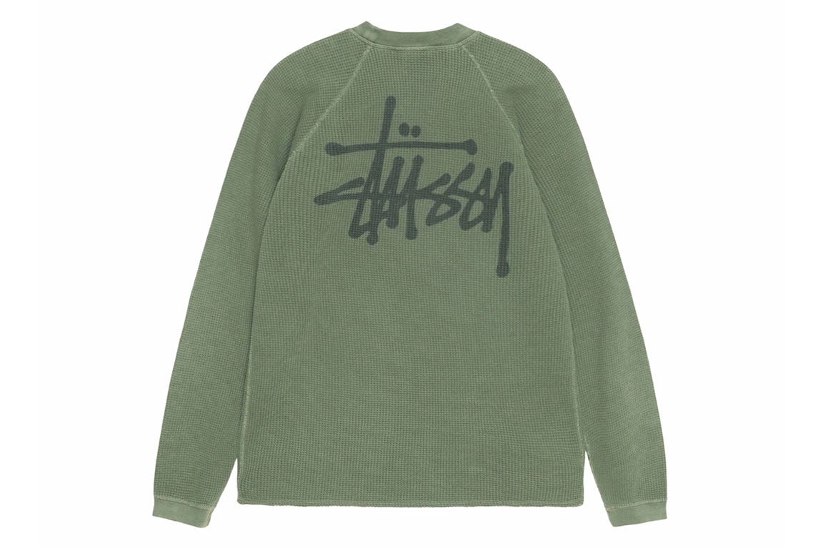 Stussy Raglan Thermal L/S Crew Pine