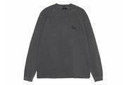Stussy Raglan Thermal L/S Crew Washed Black