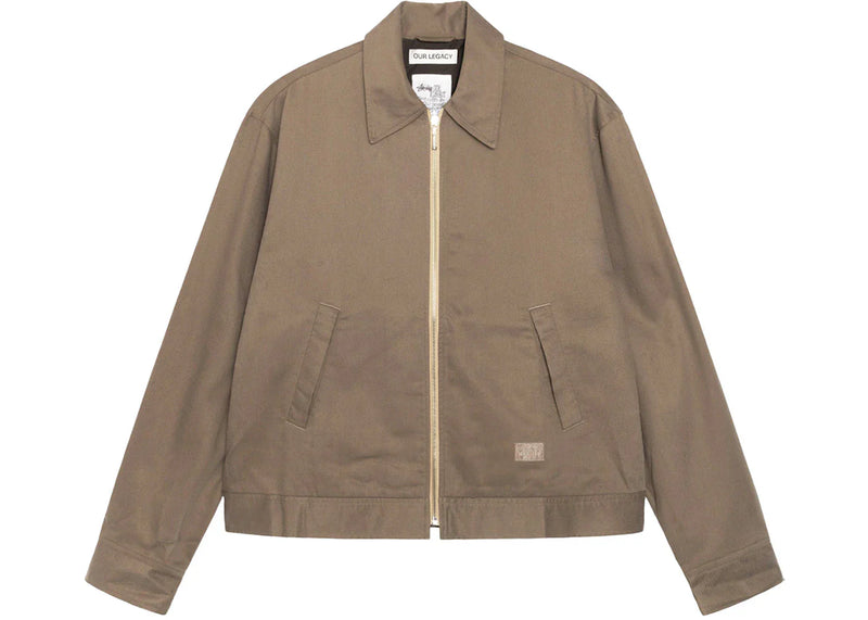 Stussy x Our Legacy Work Shop Blouson Twill Jacket Olive Cavalry Twill