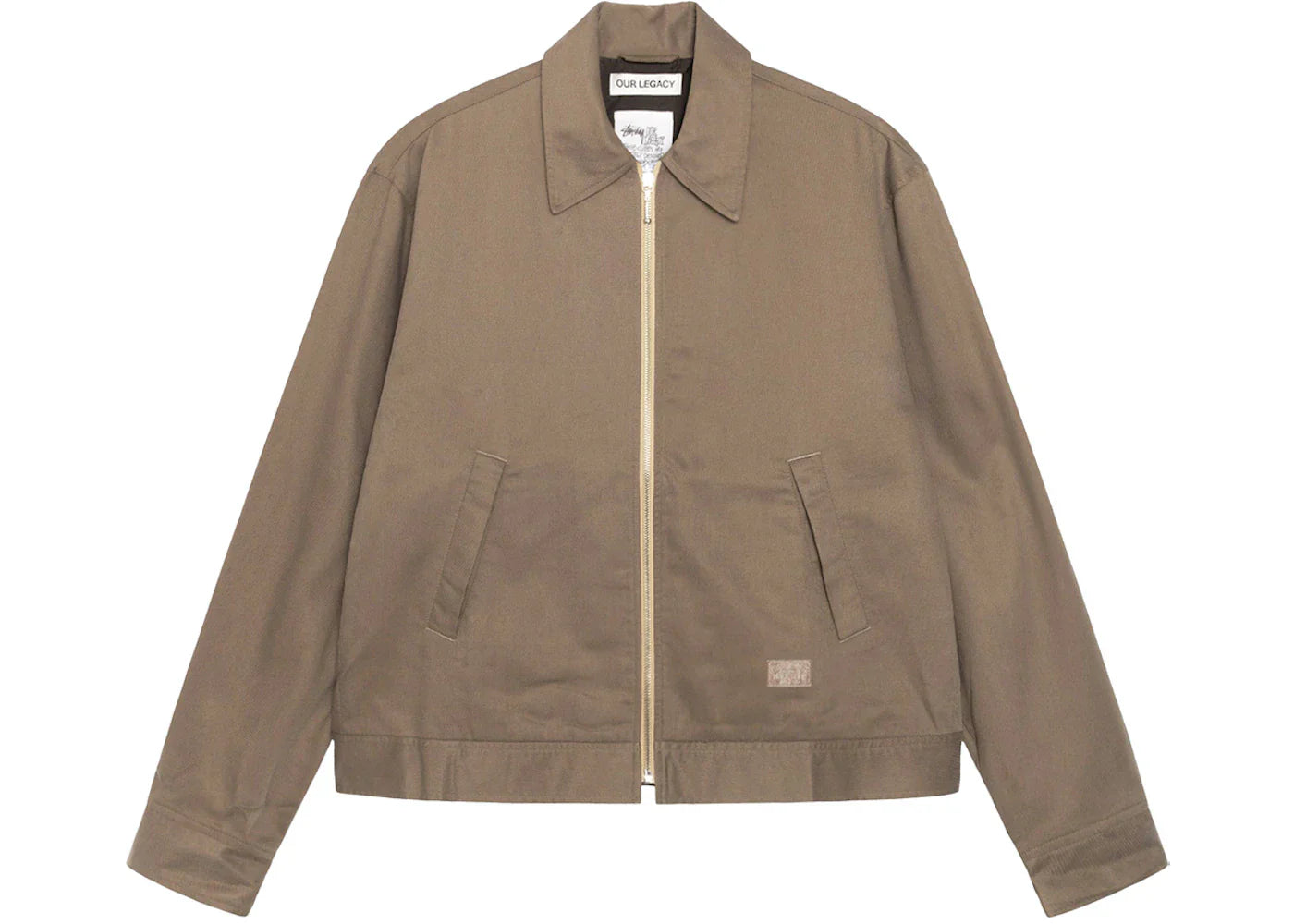 Stussy x Our Legacy Work Shop Blouson Twill Jacket Olive Cavalry Twill