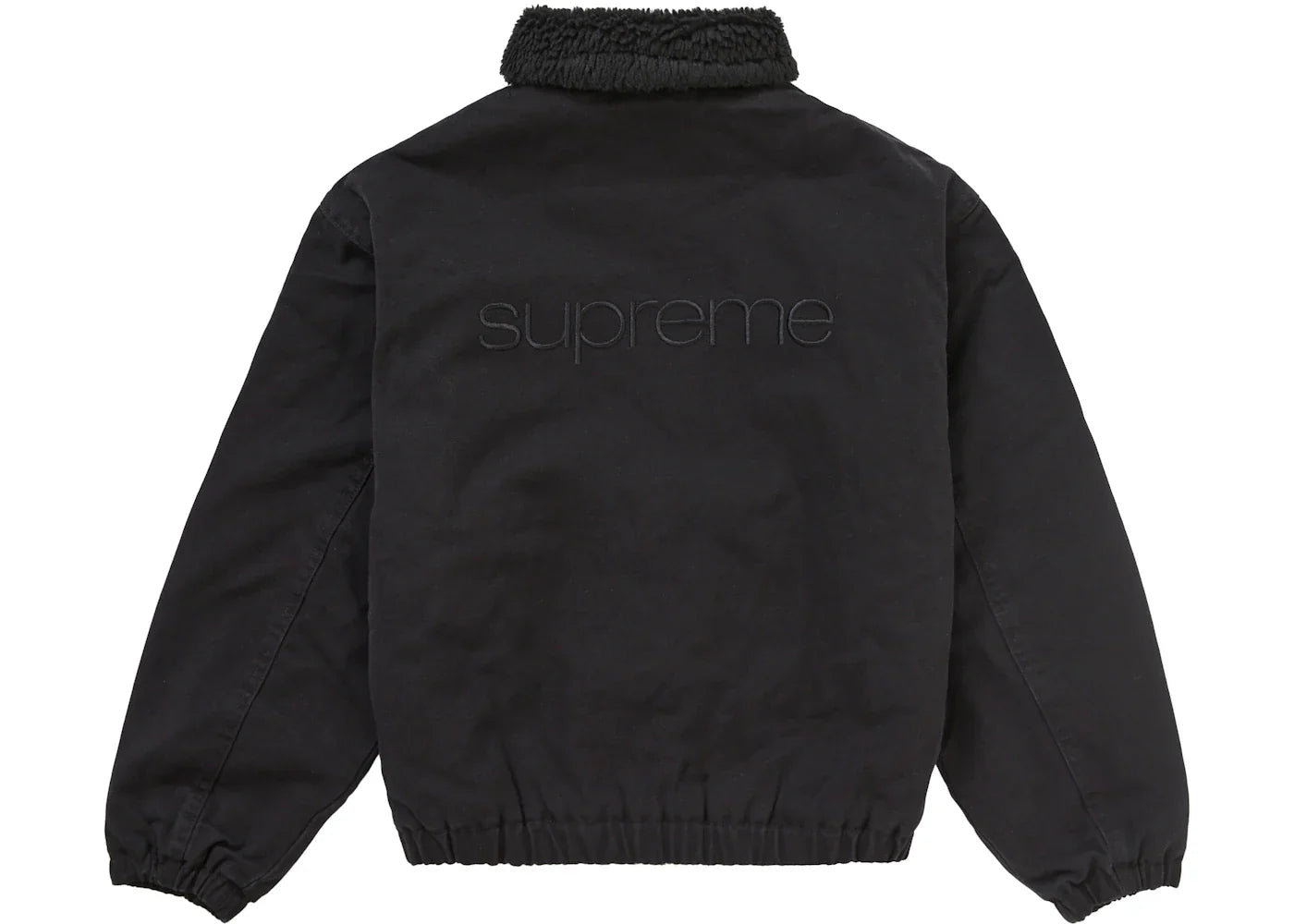 Supreme Faux Shearling Lined Bomber Jacket Black