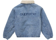 Supreme Faux Shearling Lined Bomber Jacket Denim