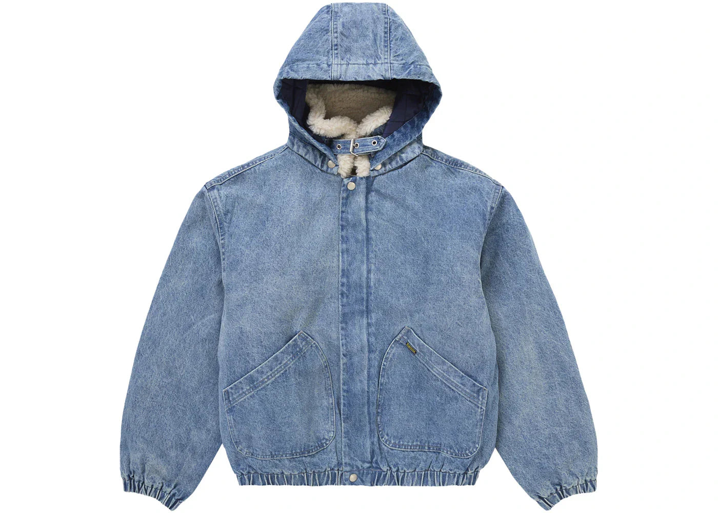 Supreme Faux Shearling Lined Bomber Jacket Denim