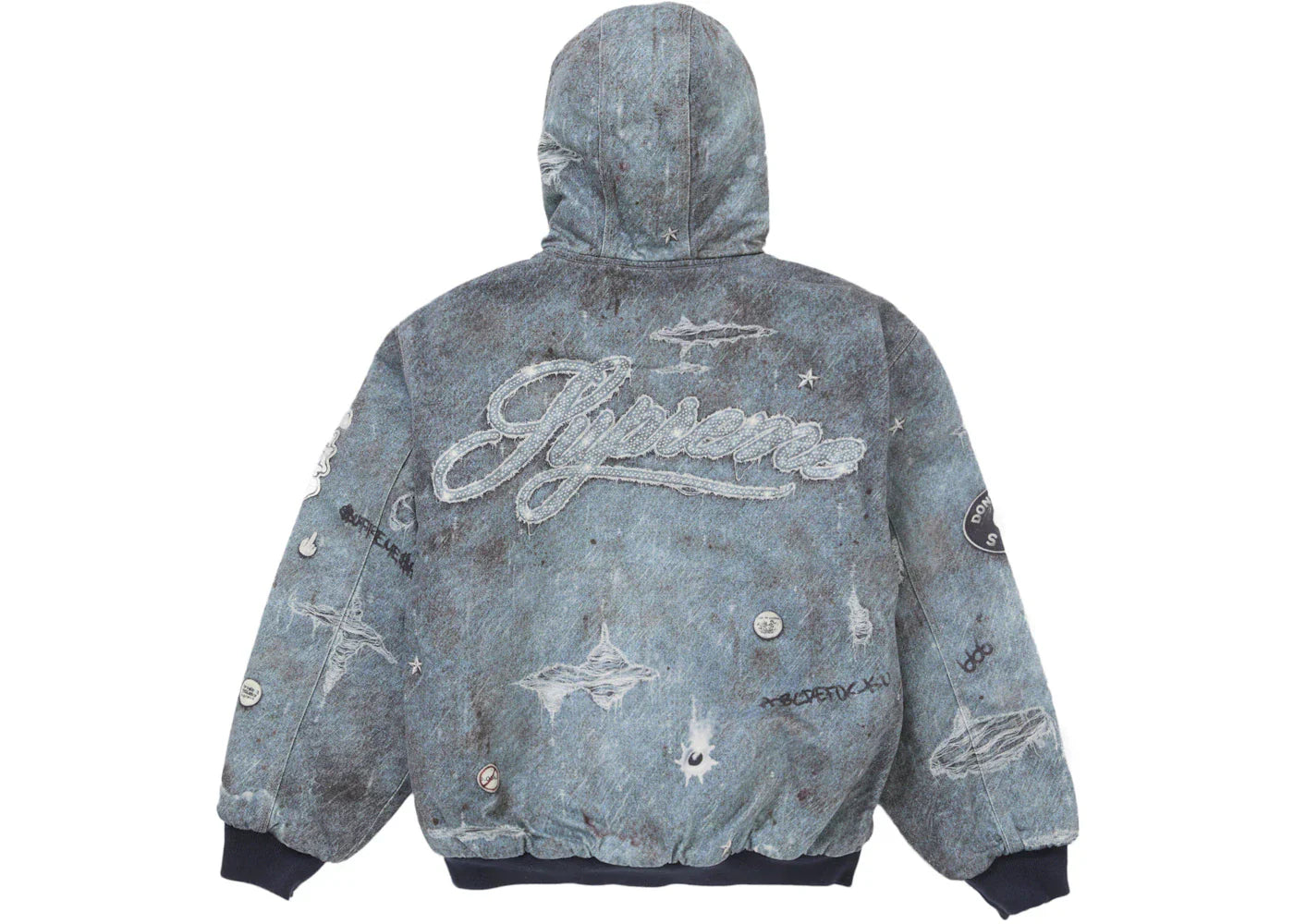 Hjr Trompe L'Oeil Hooded Work Jacket Blue