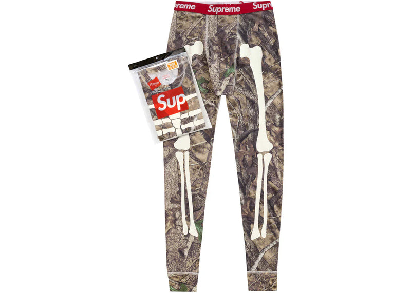 Supreme Hanes Bones Thermal Pant 1 Pack Woodland Camo